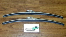 Windshield Wiper Blades 65-68 Mustang w/Polished Stainless pair 65 66 67 68 15"