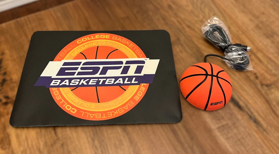 Ratón y almohadilla para computadora de baloncesto ESPN CAJA ABIERTA coleccionable conexión de 6 pines Foto 3 de 4