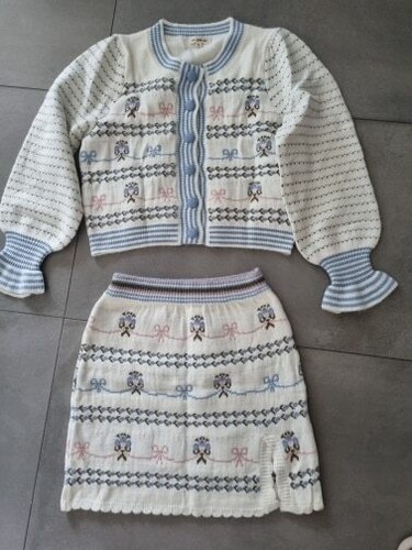 Bloggers favs tienda liropolla-0 boho Tejido Cárdigan Falda Suéter Set - Imagen 6 de 18