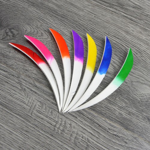 50pcs 5 Zoll Truthahnfedern Bogenschießen Befiederung Natur Pfeilfedern Jagd DIY - Picture 9 of 17