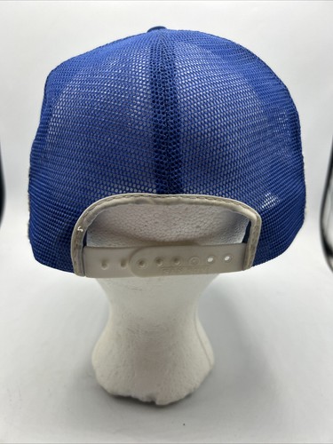 Vintage U.S. Navy Blue San Sun Snapback Trucker Hat Air Systems 3 Stripes - Picture 3 of 6