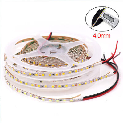 4/5mm Narrow PCB 5m 600 LED Strip Light 2835 SMD 120led/m 12V flexible tape lamp