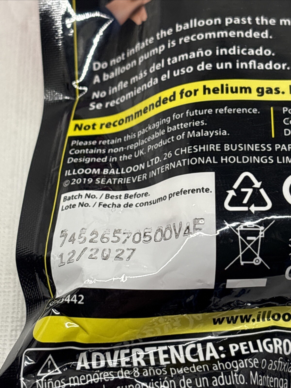 15 X Illooms LED Light Up Party Balloons 9 Inches MIXED COLORS (B49