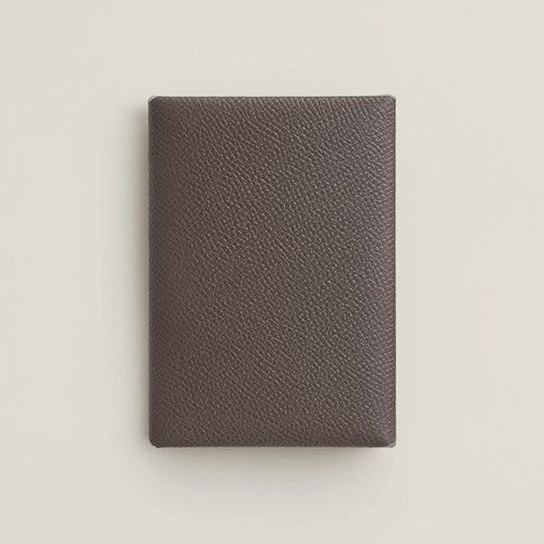 BNIB HERMES Calvi Duo Card Holder Wallet étoupe Compact Leather Taupe - Picture 4 of 4