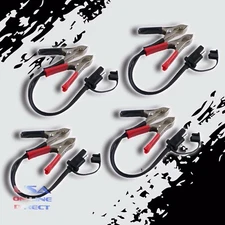 4pcs SAE Quick Connect Plug to Alligator Clip Motorcycle Marine Battery Charger