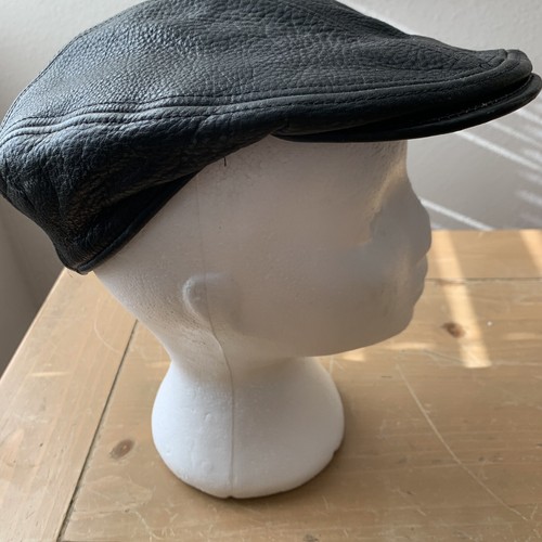 Vintage 70s 80s Leather Bron Newsboy 