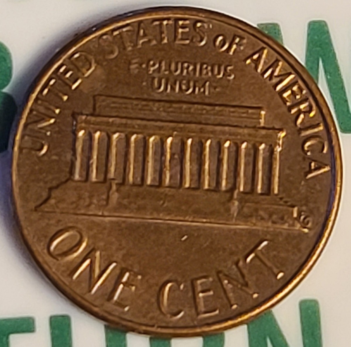 1978 D Lincoln Head Memorial Penny Strike Grease Error Li On