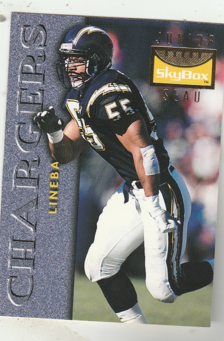 FREE SHIPPING-MINT-1995 Skybox Premium #116 Junior Seau  Chargers +BONUS CARDS