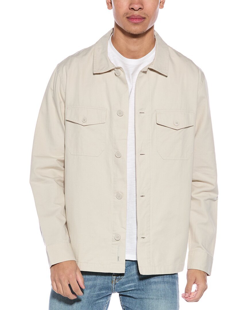 Мужская верхняя рубашка Onia Garment-Крашеная саржевая льняная смесь 19190₽