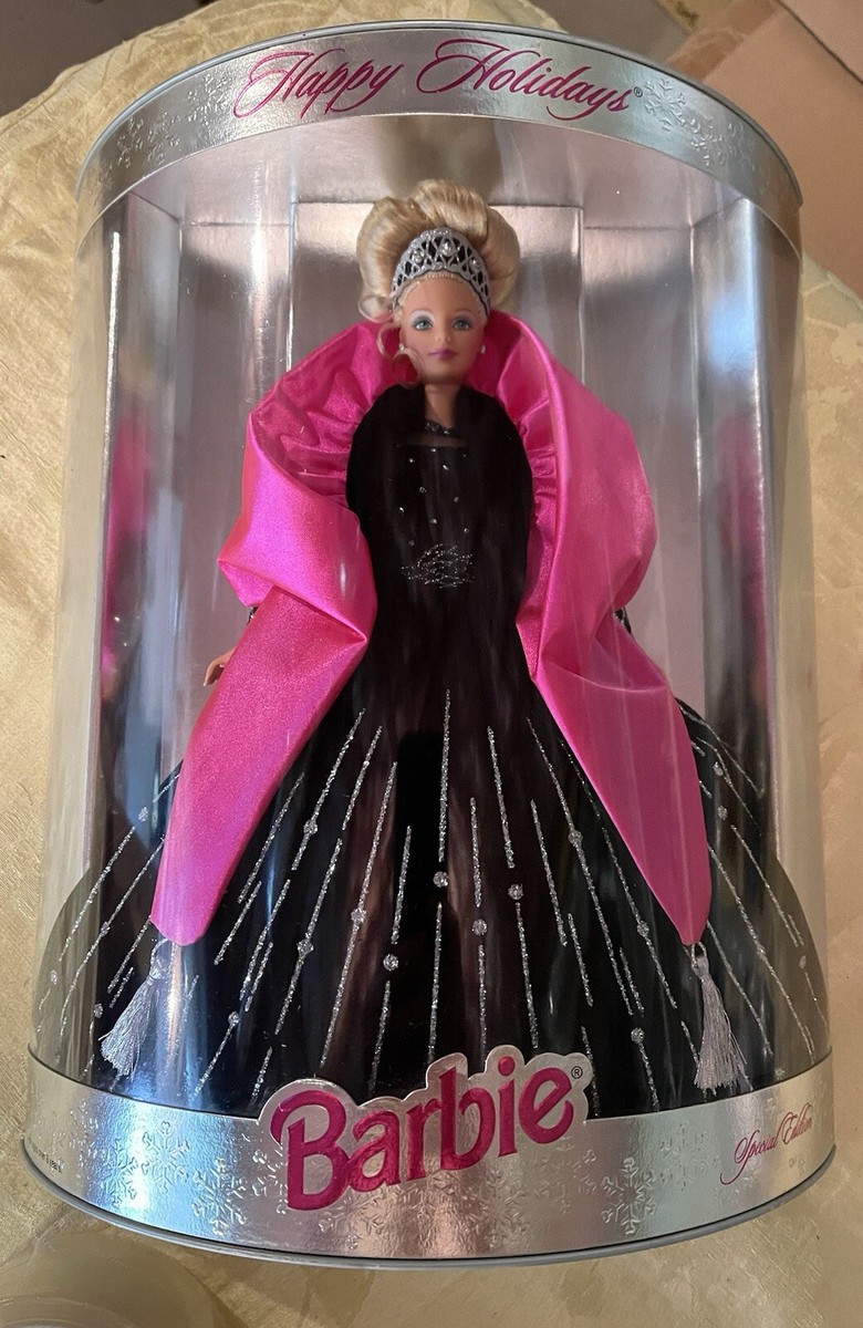NIB BOX MISPRINTS 1998 Mattel Happy Holidays Barbie Special
