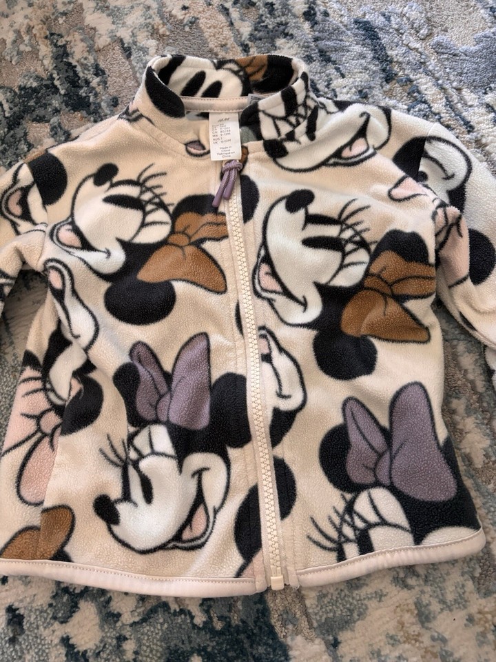H&M disney Baby Toddler Girl Disney Minnie Mouse Fleece Jacket 12m eBay