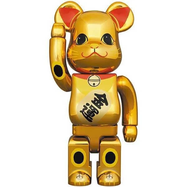 Medicom Toy Be@rbrick Bearbrick 400% Maneki Neko Gold Luck Plating 3 Exclusive