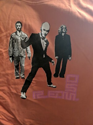 Vintage R.E.M. 2005 Around The Sun Orange Tour Tshirt Medium