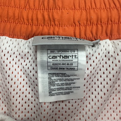 CARHARTT Herren Badehose Badeshorts Gr. L Beach Shorts Boxer Logo 16614 Orange - Bild 5 von 7