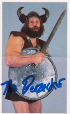 The Berzerker Signed WWF Merlin Stickers Wrestling Trading Card WWE #299 #300