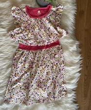 Tea Collection 100% Cotton Girls Multicolor Sprinkle Confetti Tile Dress Sz 6