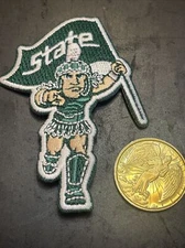 MSU Michigan State Spartans embroidered iron on patch  vintage 3"x2”