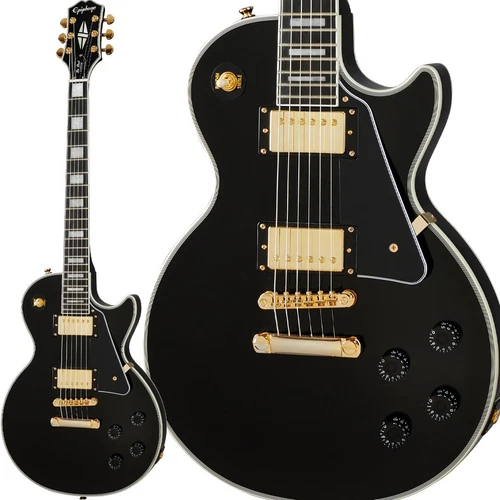 Epiphone Inspired by Gibson Les Paul Custom Ebony Electric Guitar from JAPAN