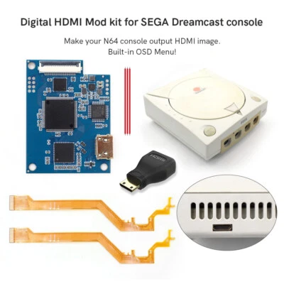 MARKENLOS 1080P SEGA Dreamcast HDMI Digital zu Digital Konverter Controller Built-in Menu