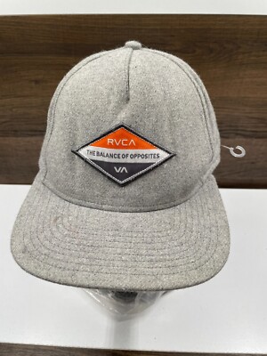 Snapback Cap Rvca Balance Of Opposites Hat RVCA Gray Wool