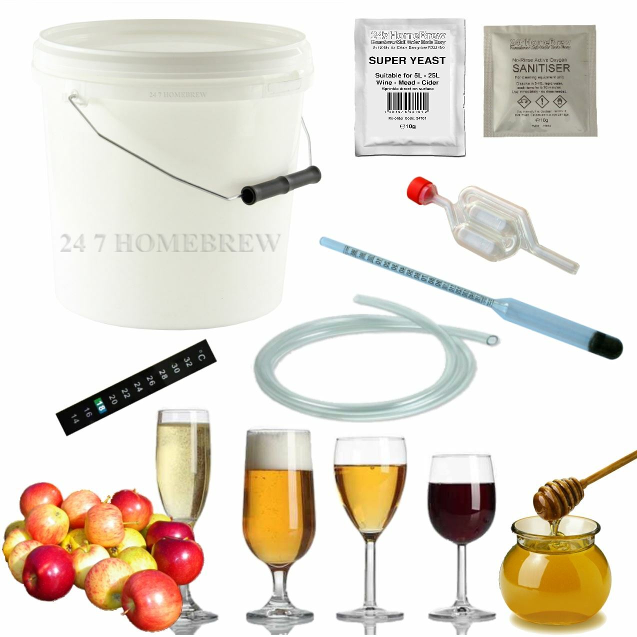 Homebrew Starter Kit 5L 1 Gallon for Wine Cider Beer Mead