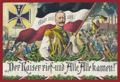 Blechschild 20x30 Der Kaiser rief und alle kamen   historisch WK I historisch Sa