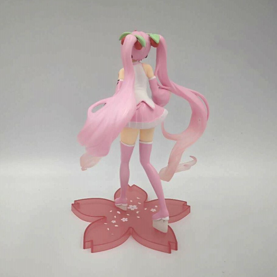 Cherry Miku Anime Figur - 11 Cm Sitzende Hatsune Miku Mit Rosa Haaren