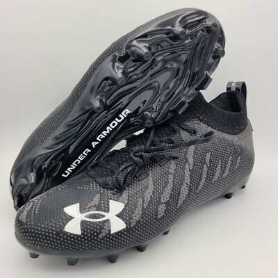 Under Armour Spotlight MC Football Cleats Black Gray Mens