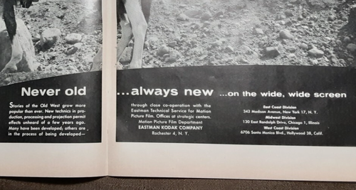 Vintage 1957 KODAK 2-Page Magazine AD ~ WIDE SCREEN MOVIES ~ Motion Picture Film - Picture 4 of 4