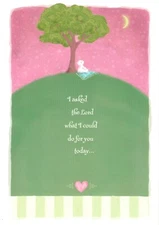 Encouragement White Teddy Bear Praying Prayer With God Christian Greeting Card