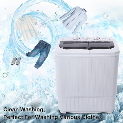 #ad 14.3Lbs Twin Tub Portable Washing MachineWasher 7.7 Lbs and Spinner 6.6 Lbs $100.89