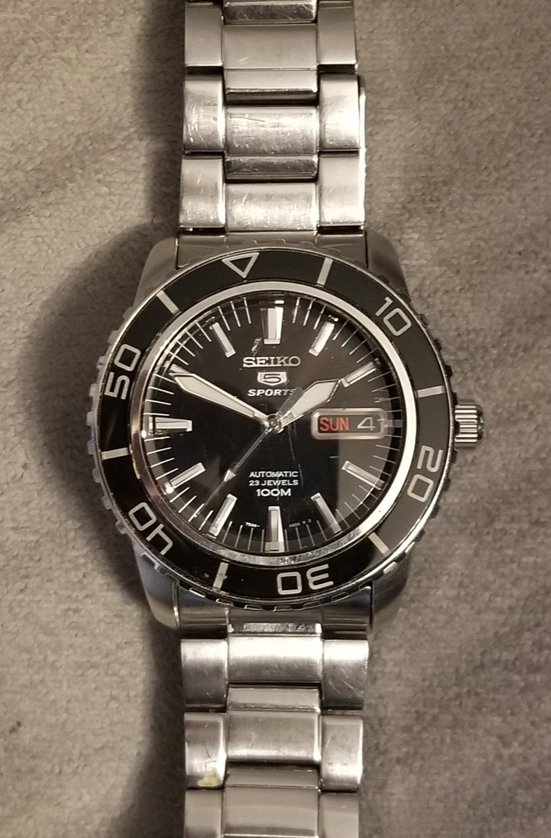 Seiko 5 Sports Men's Black Watch - SNZH55 for sale online | eBay