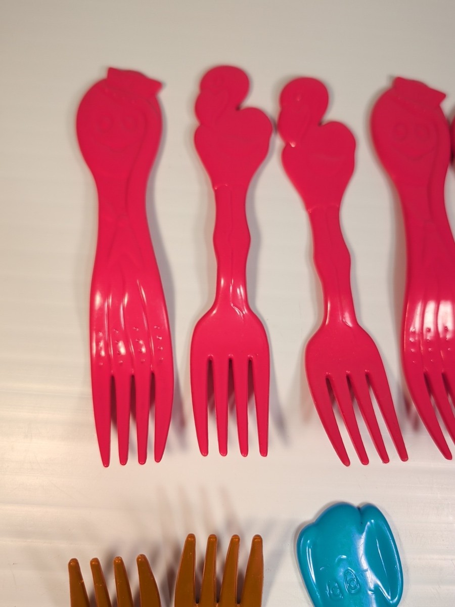 Vintage Zoo Pals Utensils Animal Funtensils Hefty Lot Of 17 | eBay