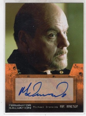 Terminator Salvation Autogrammkarte Michael Ironside als General Ashdown