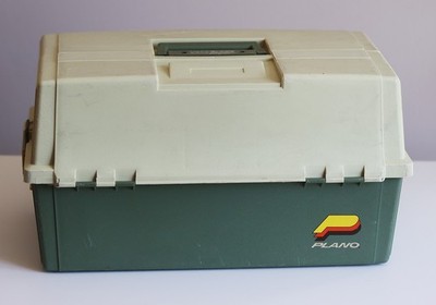Plano 8606 Tackle Box 2 Sided 6 Trays Accordion Locking Fishing Storage Vintage