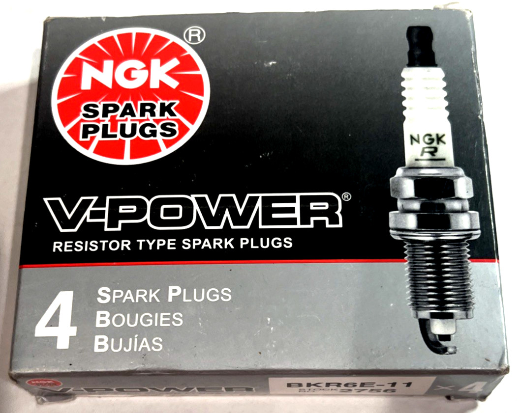 4 X NGK V-Power Resistor OEM Power Performance Spark Plugs BKR6E11 # 2756