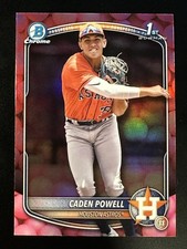 2025 1st Bowman Chrome CADEN POWELL Gum Ball Refractor BCP-212 ASTROS 💎🔥💎