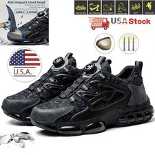 Mens Work Boots Steel Toe Safety Shoes Indestructible Sneakers Shoes Lightweight