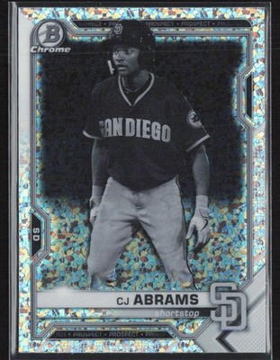 CJ Abrams 2021 Bowman Chrome Black & White Mini-Diamond Refractor #BCP-227 San