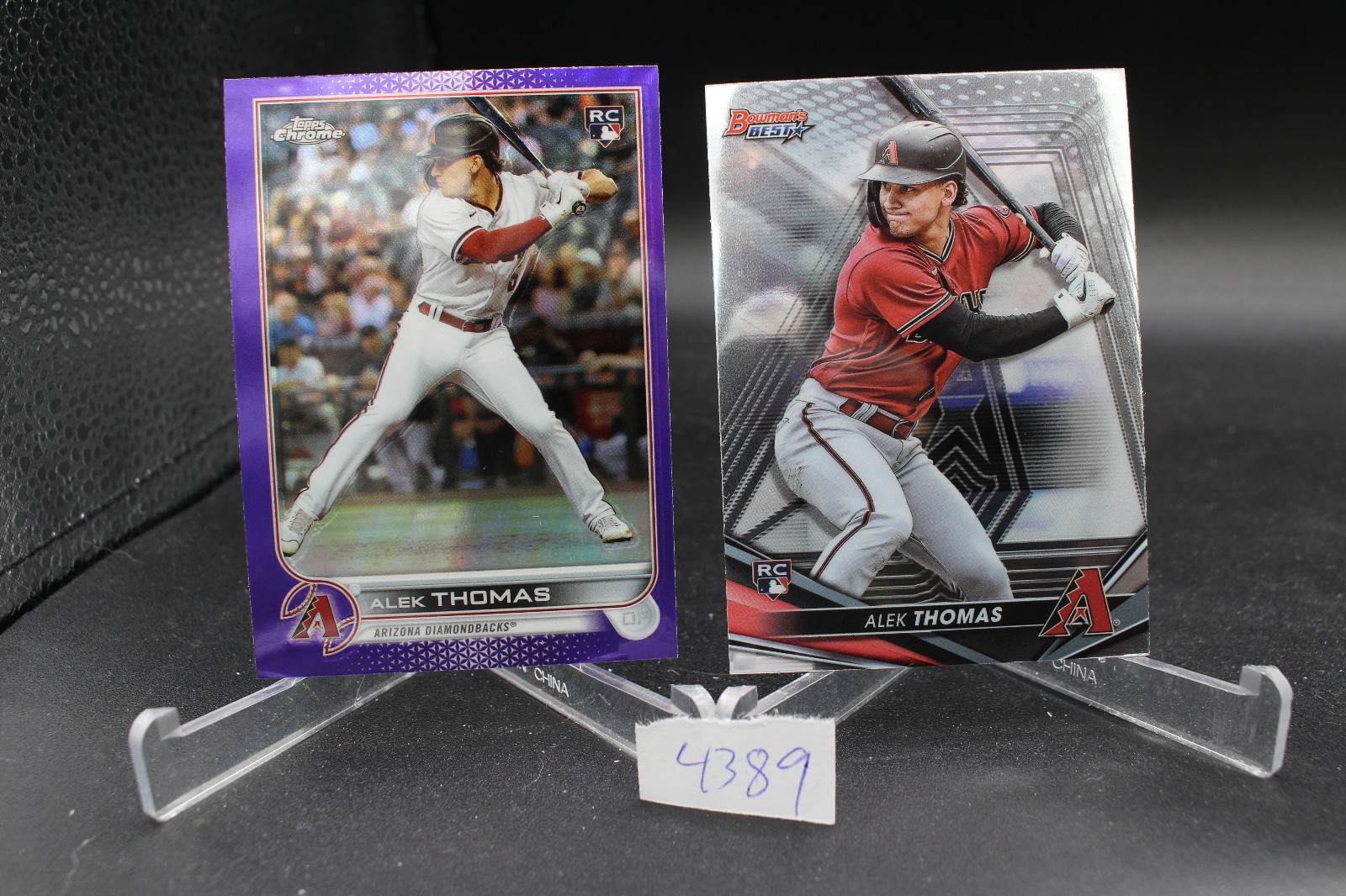 2022 Topps Chrome Update Alek Thomas #USC12 Purple & Bowman's Best #22 Rookie