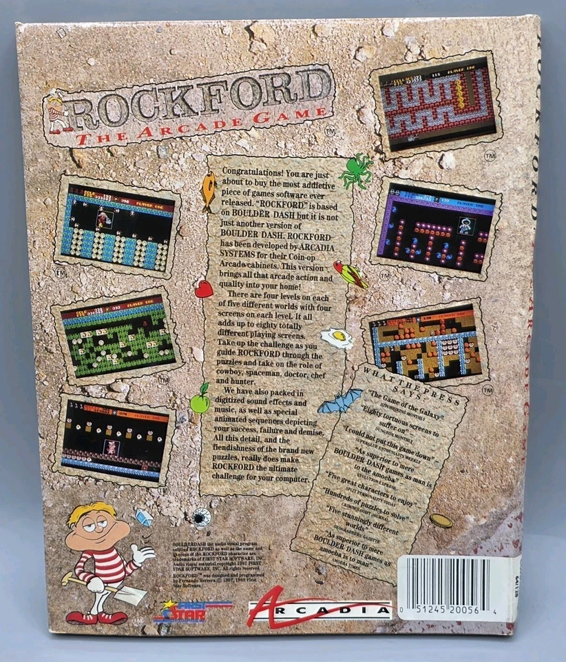 VINTAGE 1988 Rockford Commodore 64/128 Computer Game Floppy Disk - CIB - Image 3 of 4