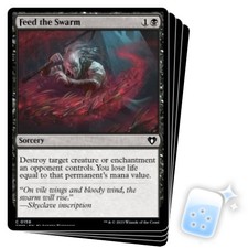 FEED THE SWARM X4 Commander Masters Magic MTG MINT CARD