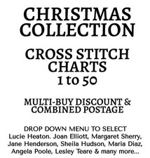 Christmas Collection of Cross stitch Chart 1-50 Drop down to select.