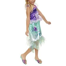 Disney Girl's Purple Aqua LIttle Mermaid Princess Ariel Costume Dress Size 4-6X