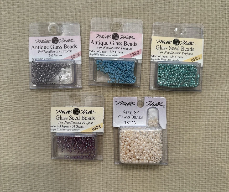 Lote de 13 cuentas de semillas Mill Hill, paquetes completos y parciales Foto 3 de 3