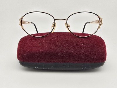 Tempo 012 Black Gold Rope Eyeglasses Frame w/ Flexhinge and Case 55-19-140