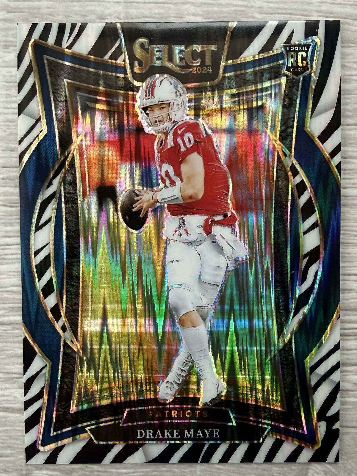 2024 Panini Select - Concourse Drake Maye #27 Zebra Prizm SP RC 🔥