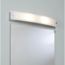 Astro Curve Bathroom Wall Light – Frosted Glass, 2×7W LED Candle, Switched, IP44