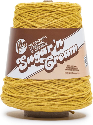 Sugar N Cream Cones Bamboo Yarn - 1 Pack of 400g/14oz - 100% Cotton - #4 Wors...