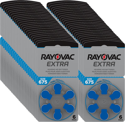 300 x Rayovac Extra Advanced Hearing Aid Batteries 675 675AUN-6XEMF 50 Blisters